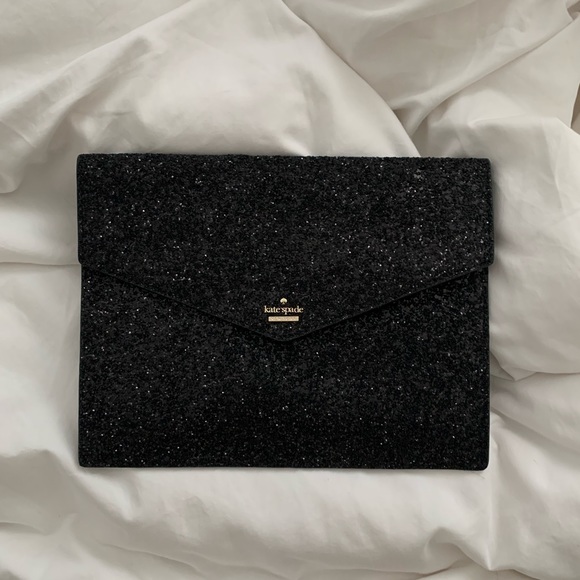 kate spade Bags Kate Spade Black Glitter Clutch Poshmark